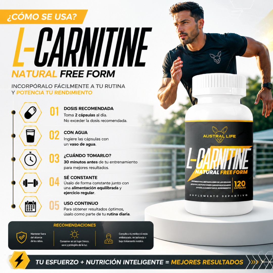 L-Carnitina – 120 Capsulas - Imagen 3