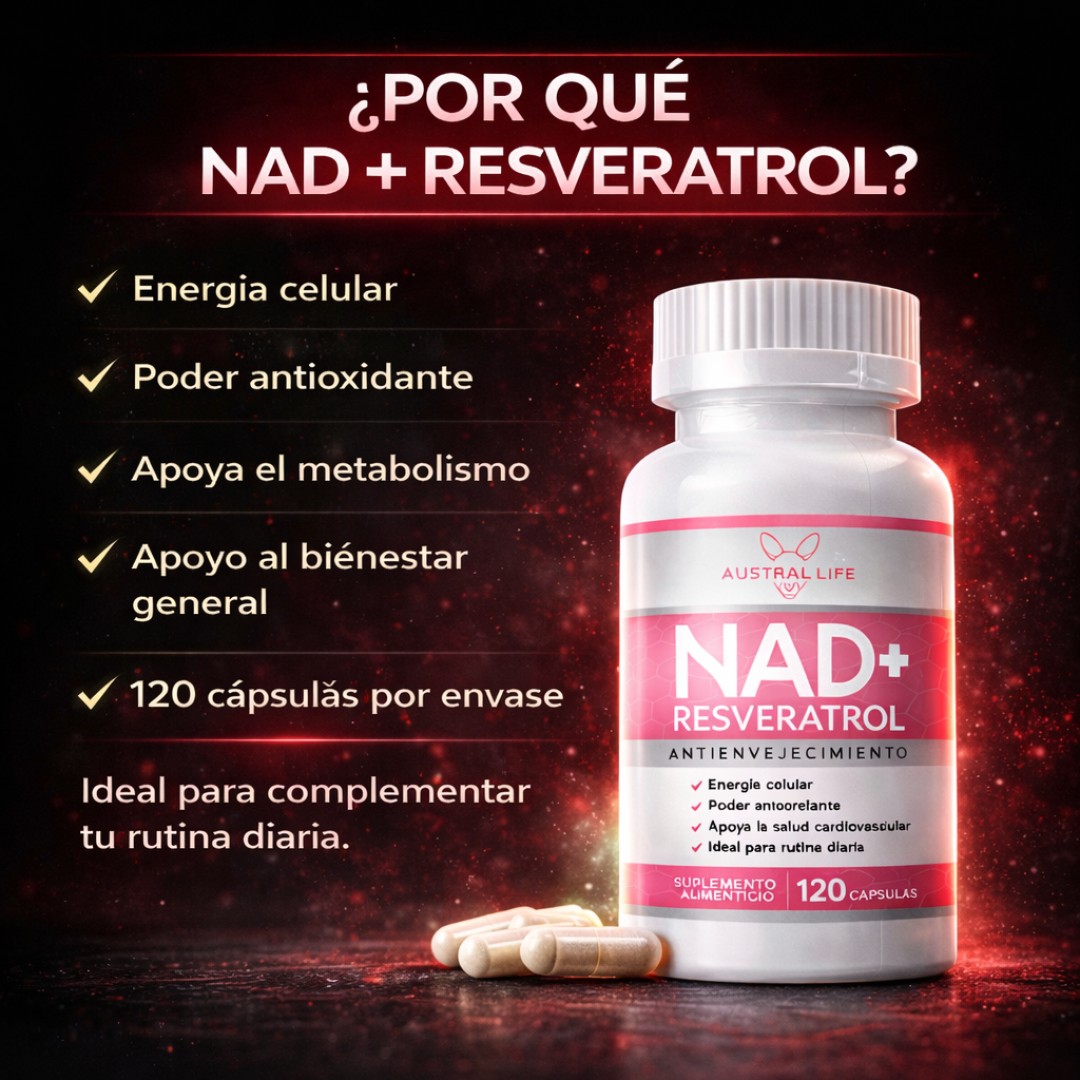 NAD+ Resveratrol - 120 Cápsulas - Imagen 7
