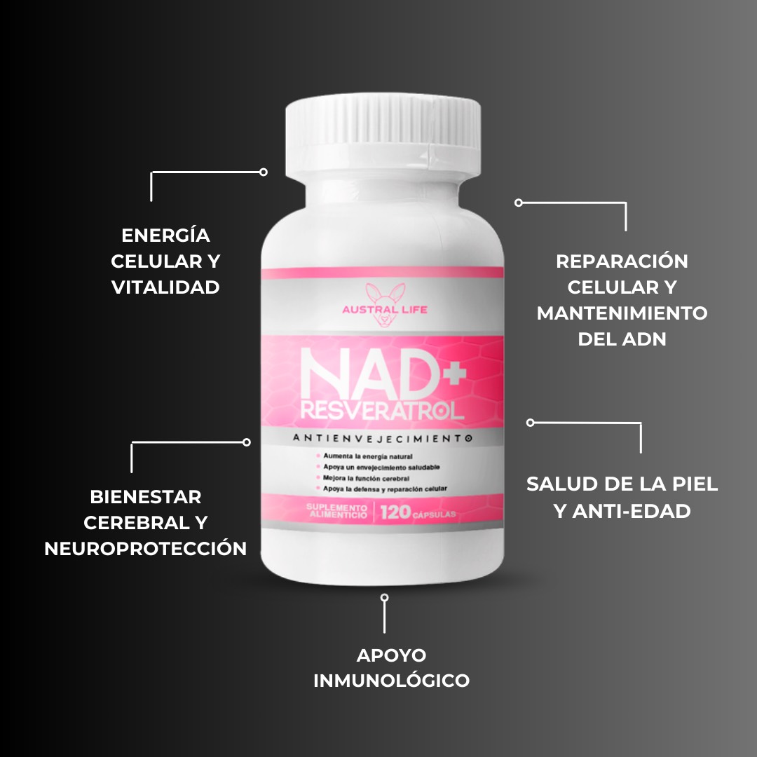 NAD+ Resveratrol - 120 Cápsulas - Imagen 2