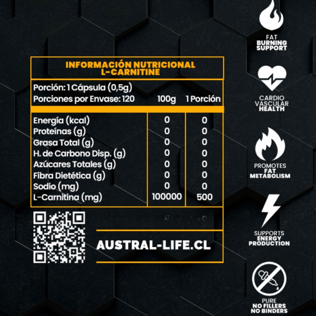 L-Carnitina – 120 Capsulas - Imagen 5