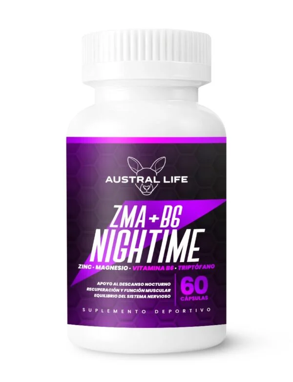 Zma + B6 Nightime - Zinc Magnesio Triptofano 60 Cápsulas